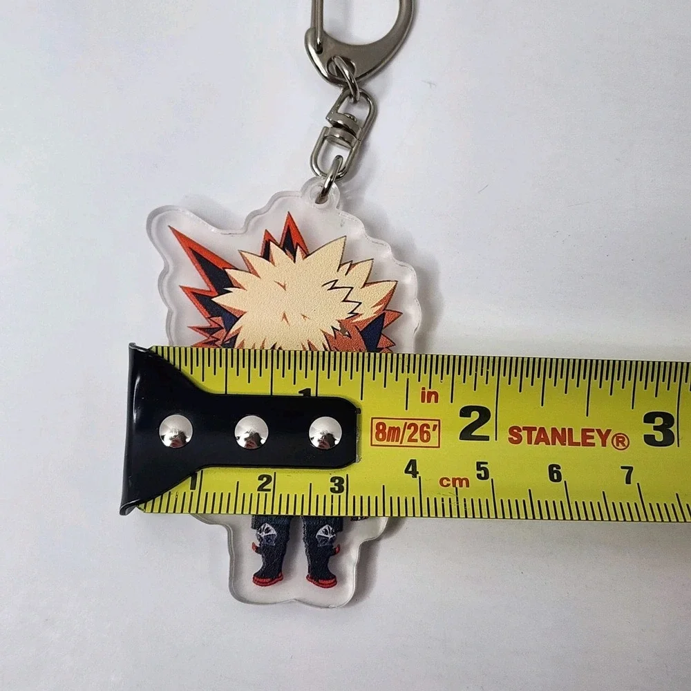 Set of 7 My Hero Academia Anime Acrylic Keychain Keyring Clips Clear Backs